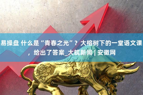 易操盘 什么是“青春之光”？大榕树下的一堂语文课，给出了答案_大皖新闻 | 安徽网